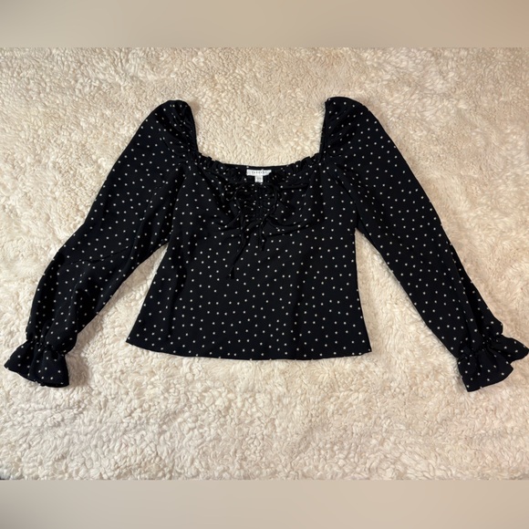 Topshop Black Star Pattern Blouse - Picture 1 of 13